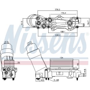 Enfriador de aceite, aceite de motor NISSENS 91336