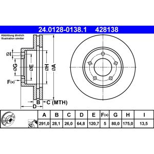 Disque de frein ATE 24.0128-0138.1