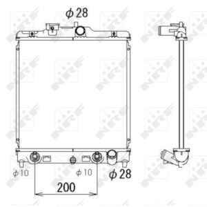 Radiator, motorkoeling NRF 536355