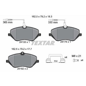 Bremsbelagsatz TEXTAR 2413303, Vorne