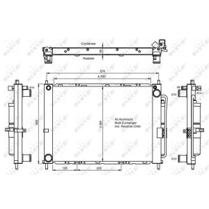 Condensor, airconditioning NRF 350068