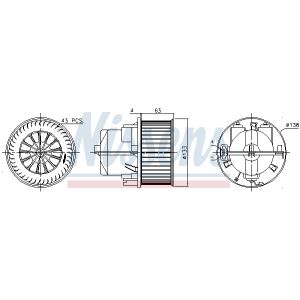 Ventilador de habitáculo NISSENS 87223