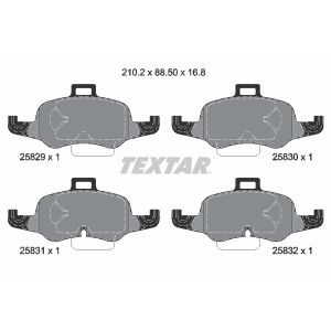 Jeu de plaquettes de frein TEXTAR 2582901, avant