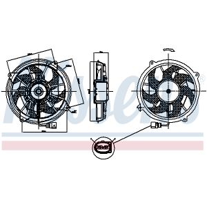 Lüfter, Motorkühlung NISSENS 85909