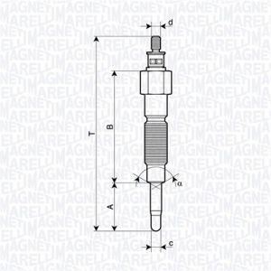 Vela de incandescência MAGNETI MARELLI 062900142304