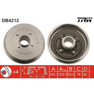 Jarrurumpu, 1 kpl TRW DB4212