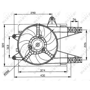 Ventilador, refrigeración de motor NRF 47038