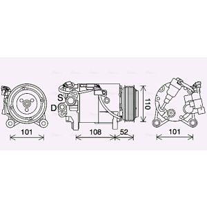 Compressor, ar condicionado AVA COOLING BWAK567