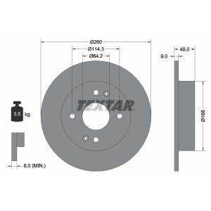 Disque de frein TEXTAR 92320203