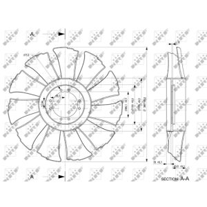 Ruota della ventola, raffreddamento motore NRF 49846