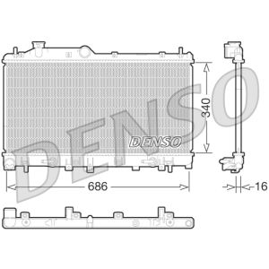 Radiador, arrefecimento do motor DENSO DRM36015