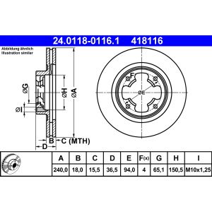 Bremsscheibe ATE 24.0118-0116.1