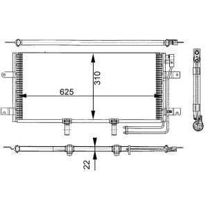 A/C-kondensor MAHLE AC 332 000S