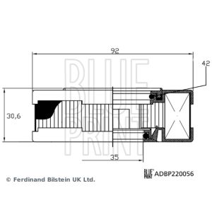 Entlüftungsfilter des Kurbelgehäuses BLUE PRINT ADBP220056