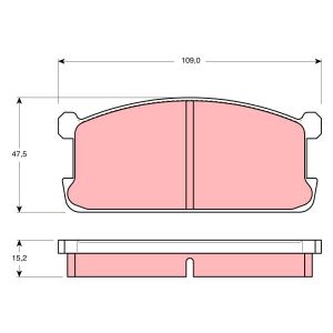 Set di pastiglie freno TRW GDB194, fronte