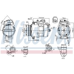 Compressor, ar condicionado NISSENS 890012