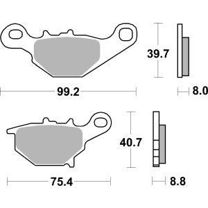 Bremsbelagsatz, ohne Straßenzulassung BREMBO 07SU31SD