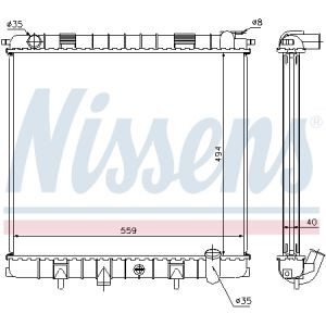 Radiator, motorkoeling NISSENS 64302A