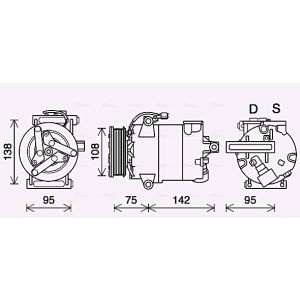 Compressor, ar condicionado AVA COOLING FDAK635
