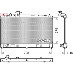 Radiateur, refroidissement du moteur DENSO DRM44033