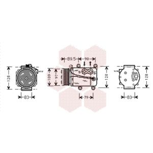 Compressor, ar condicionado VAN WEZEL 1800K082