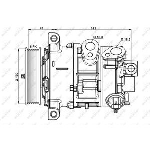 Compresor de aire acondicionado NRF 32882