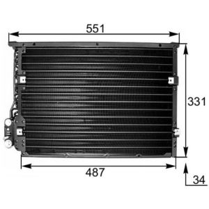 Condensador, sistema de ar condicionado MAHLE AC 177 000S