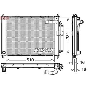 Condensador, aire acondicionado DENSO DRM46101
