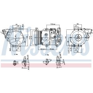 Kompressori, ilmastointilaite NISSENS 890876