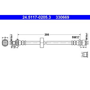 Flexible de frein ATE 24.5117-0205.3