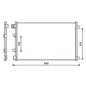 Condensador, sistema de ar condicionado AVA COOLING DNA5406 AVA