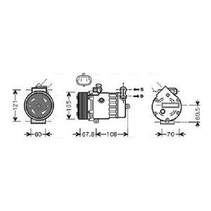Compressor, ar condicionado AVA COOLING OLAK477