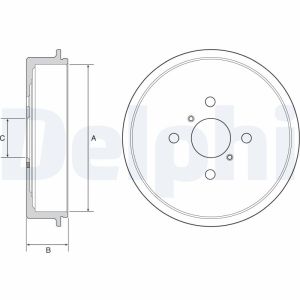 Tambour de frein DELPHI BF552