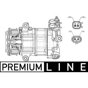 Kompressor, Klimaanlage MAHLE ACP 654 000P