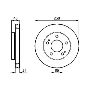 Bremsscheibe BOSCH 0 986 478 708