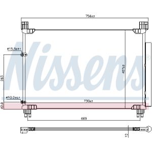 Condensatore, impianto di climatizzazione NISSENS 941147