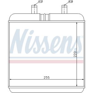 Intercambiador de calor, calefacción interior NISSENS 71810