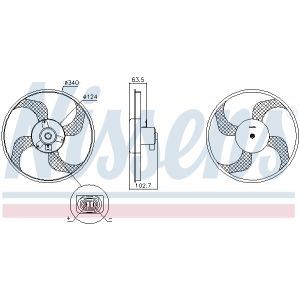 Ventilador, refrigeración de motor NISSENS 85928