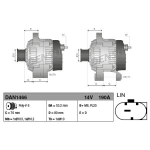 Drehstromlichtmaschine DENSO DAN2031