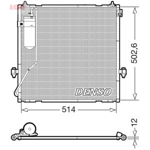 Condensador, sistema de ar condicionado DENSO DCN45010