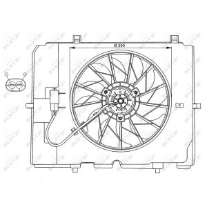 Ventilateur, refroidissement moteur NRF 47067