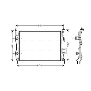 Arrefecedor do motor AVA COOLING DNA2278