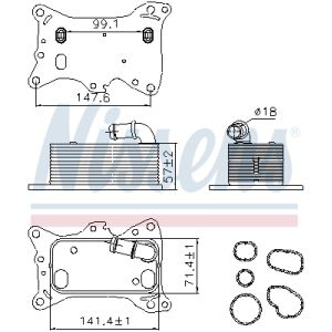 Ölkühler, Motoröl NISSENS 91198