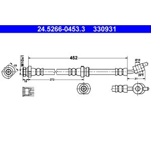 Bremsschlauch ATE 24.5266-0453.3