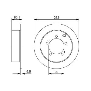Bremsscheibe BOSCH 0 986 479 512