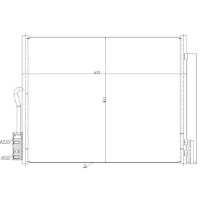 Condensador, sistema de ar condicionado NRF 350478