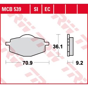 Remblokset TRW MCB539EC