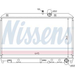 Radiador, refrigeración de motor NISSENS 62458