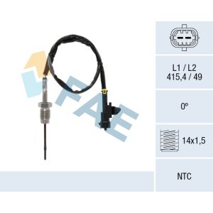 Sensor de temperatura dos gases de escape FAE 68638