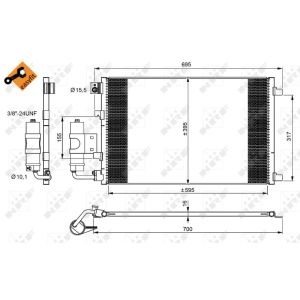 Lauhdutin, ilmastointilaite EASY FIT NRF 350042